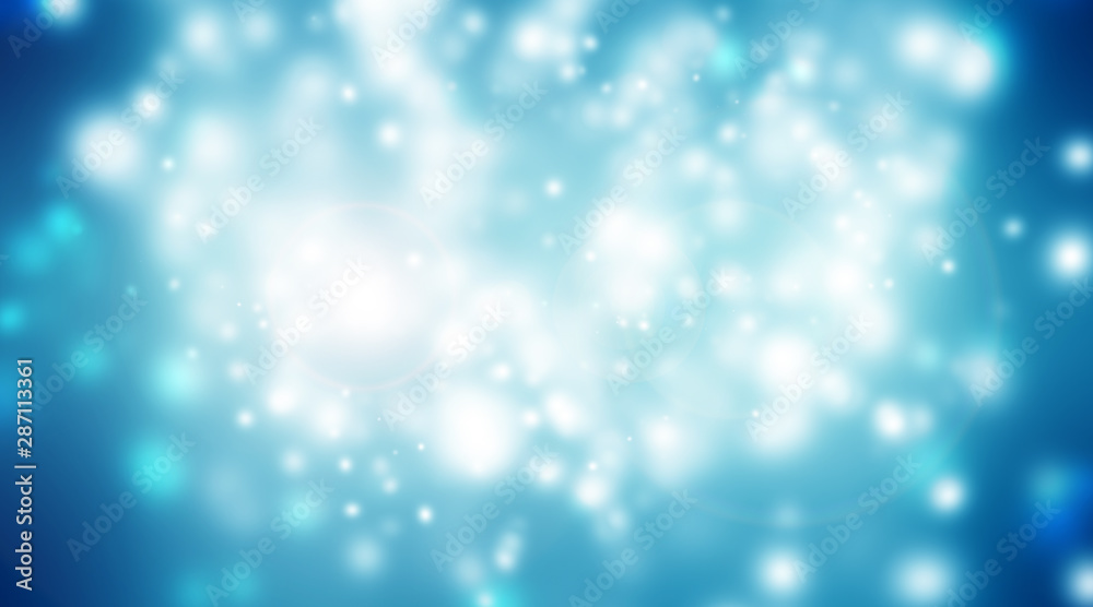 white bokeh blur background / Circle light on blue background / abstract light background white bokeh blur background / Circle light on blue background / abstract light background
