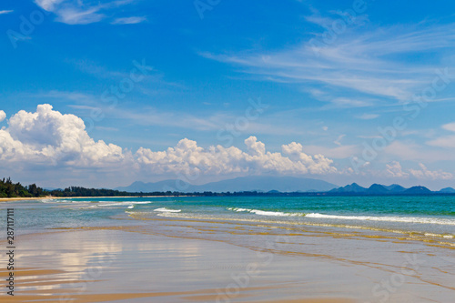 Beach Ban Krut Beach beautiful with cloud bright sky