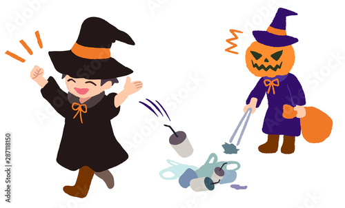 ハロウィン　ゴミ　ポイ捨て