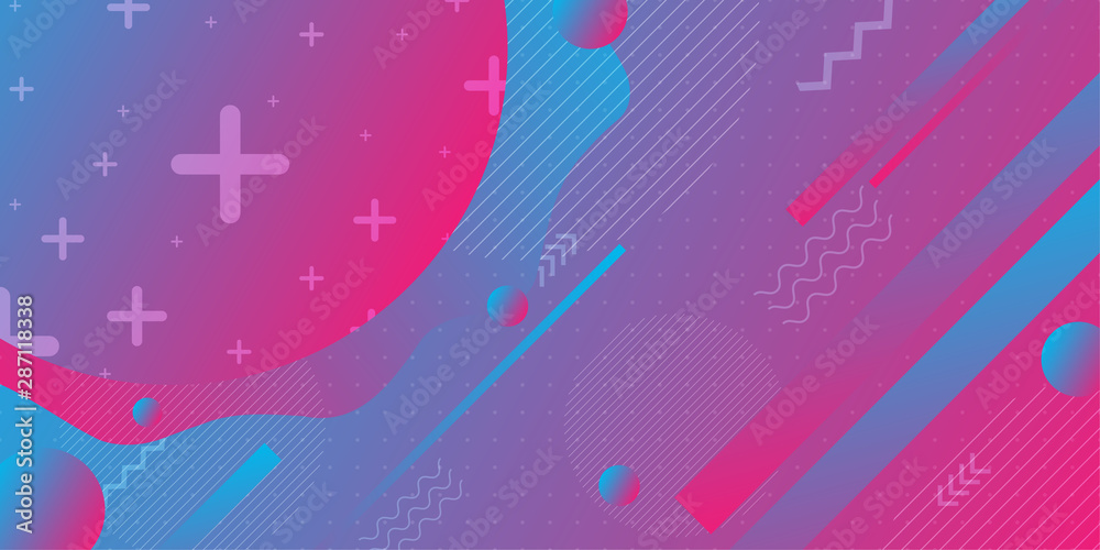 Colorful abstract background using minimal geometry as an element.