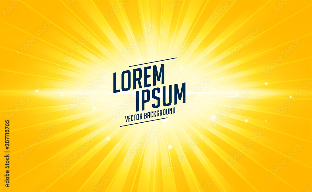 bright yellow abstract background with glowing rays
