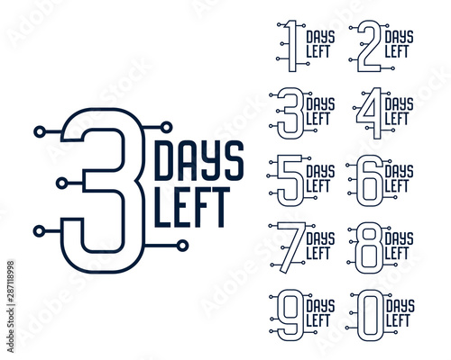 number of days left timer banner design
