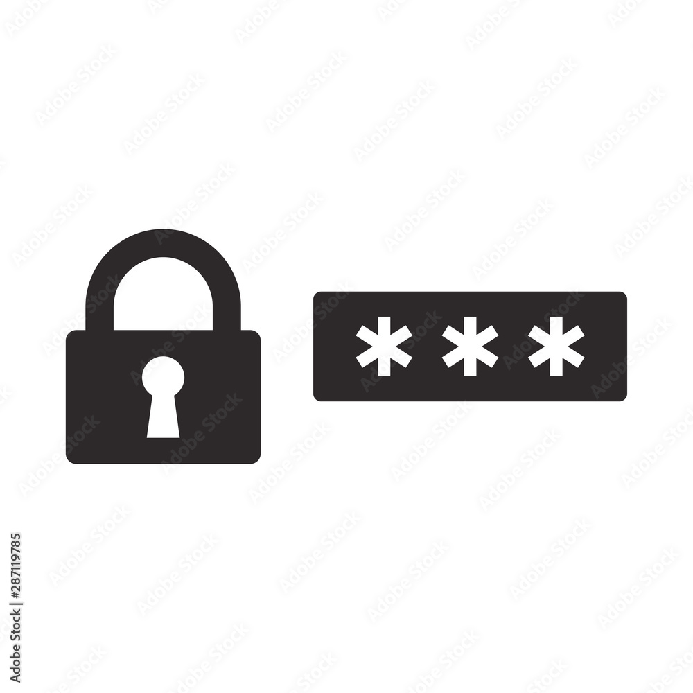 password,protection icon vector design template password,protection icon vector design template
