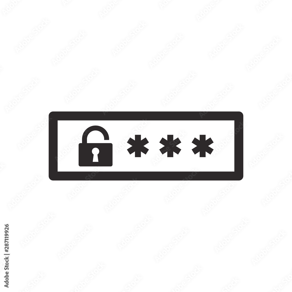 password,protection icon vector design template