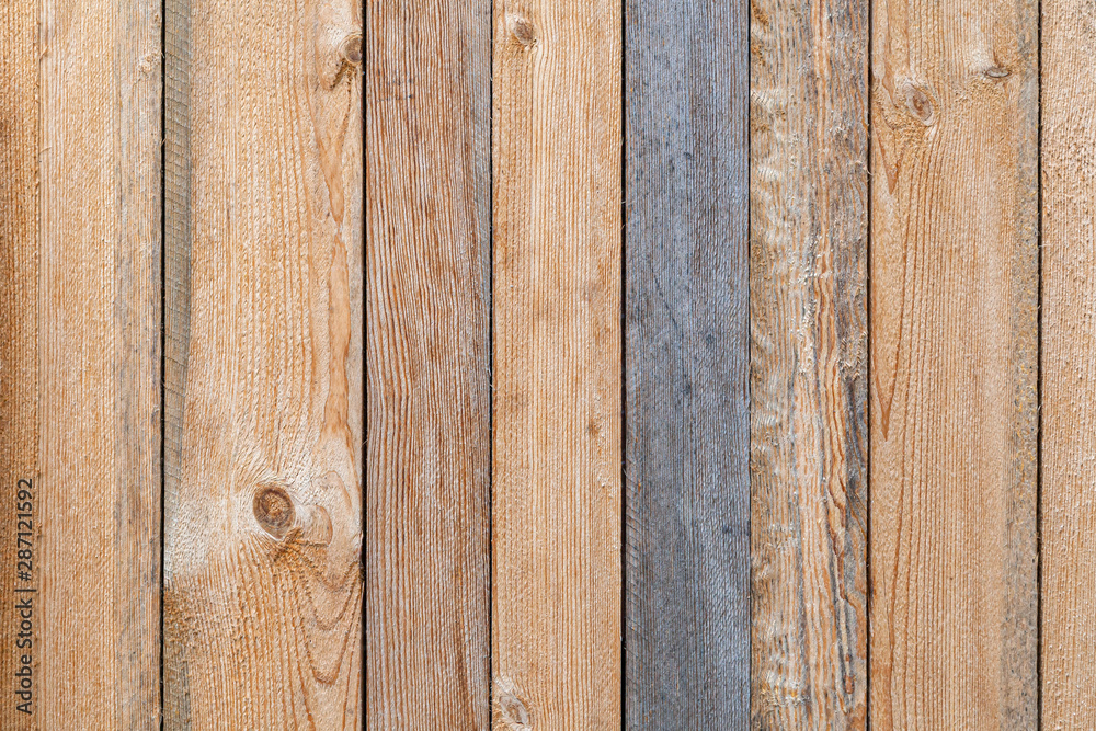 Fototapeta premium Background and texture of decorative old wood striped on surface wall