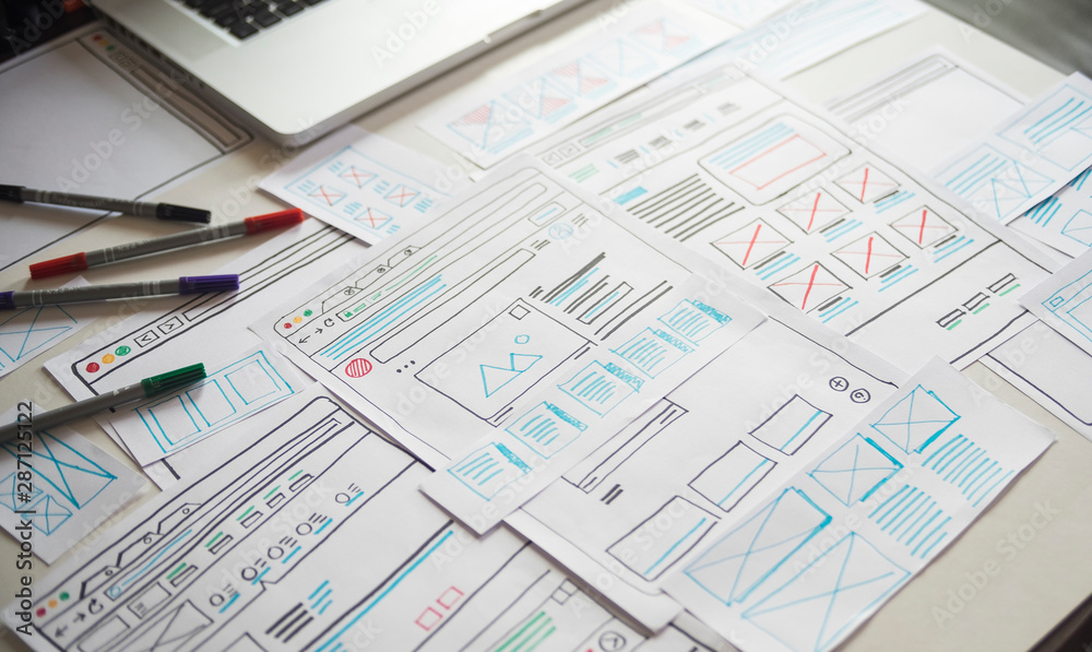 Website designer Creative planning application developer development draft sketch drawing template layout prototype framework wireframe design studio . User experience concept . Website designer Creative planning application developer development draft sketch drawing template layout prototype framework wireframe design studio . User experience concept .