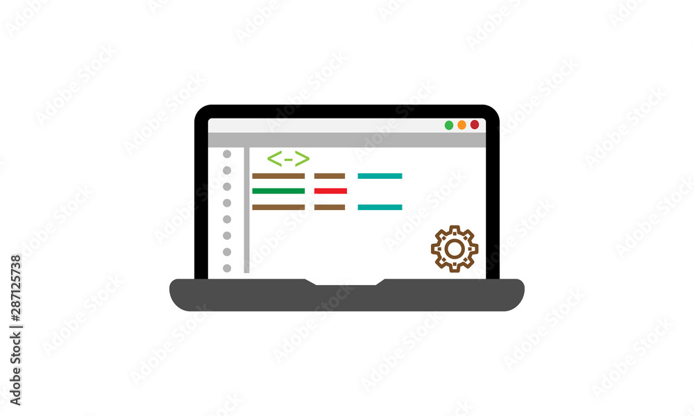 Web development vector icon for website creation and coding Web development vector icon for website creation and coding