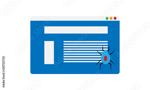Internet bot and web crawler colorful icon for automation and SEO concepts
