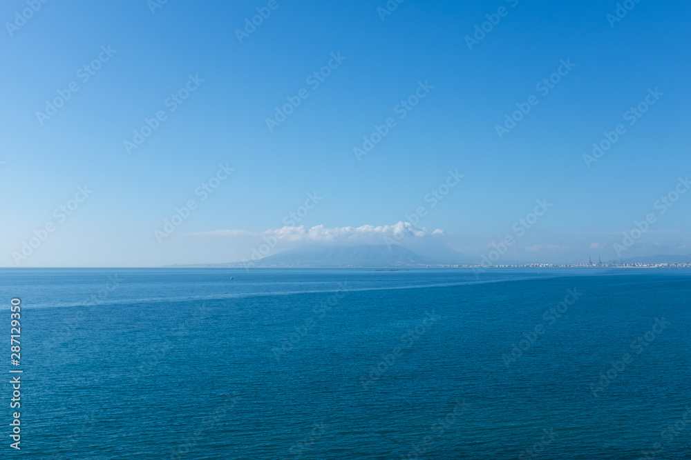 Mediterranean landscape from malaga with a sea and a blue sky