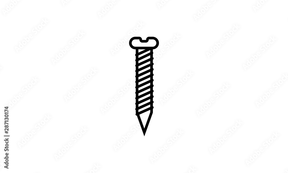 Screw vector icon illustration sign Screw vector icon illustration sign