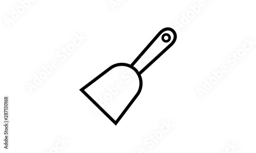 Scraper icon in trendy design for construction and renovation tools