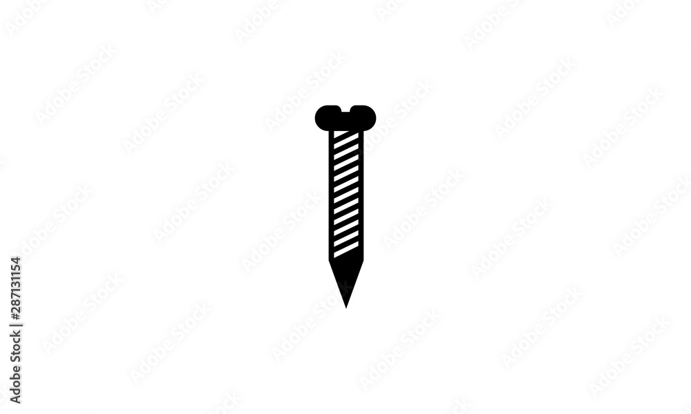 Screw icon for fastening and construction work Screw icon for fastening and construction work