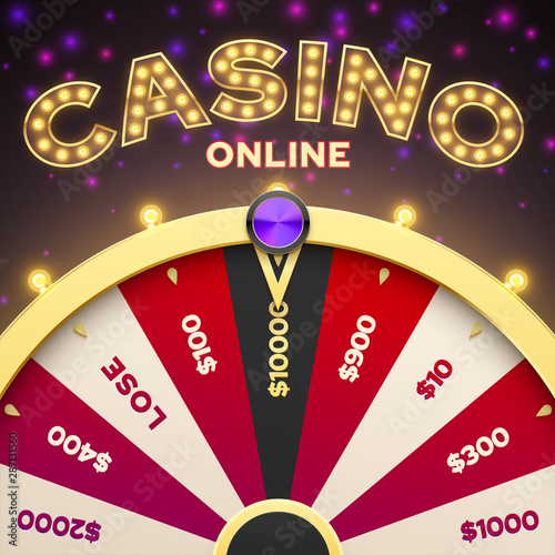 Online casino game of chance vector banner template