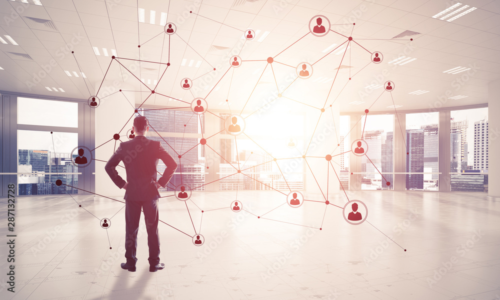 Networking and social communication concept as effective point for modern business Networking and social communication concept as effective point for modern business