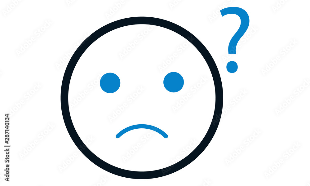 Confusion in decision making icon for uncertainty and choices Confusion in decision making icon for uncertainty and choices