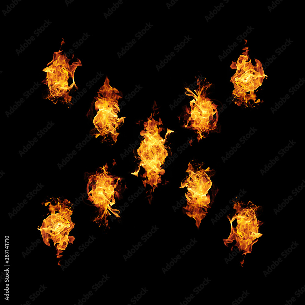 Fire flames collection