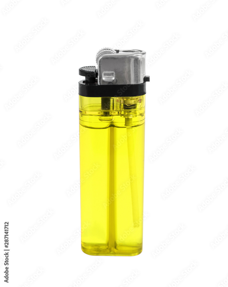 yellow lighters isolated on white background with clipping path yellow lighters isolated on white background with clipping path