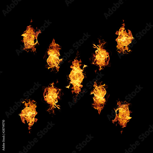 Fire flames collection