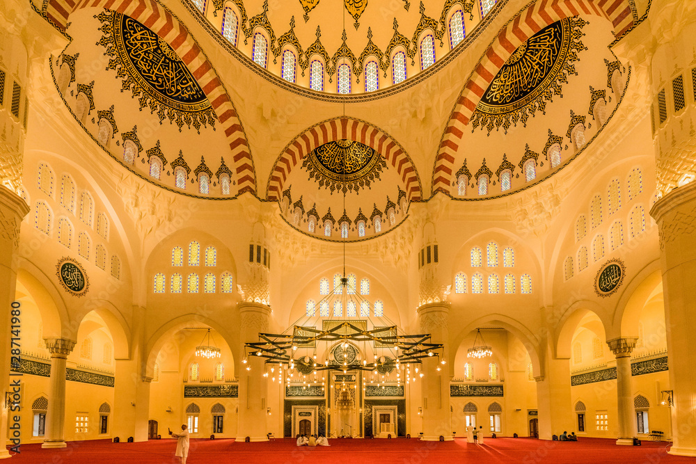 Newly Opened Sharjah Mosque at Maliha Road, Sharjah, United Arab Emirates