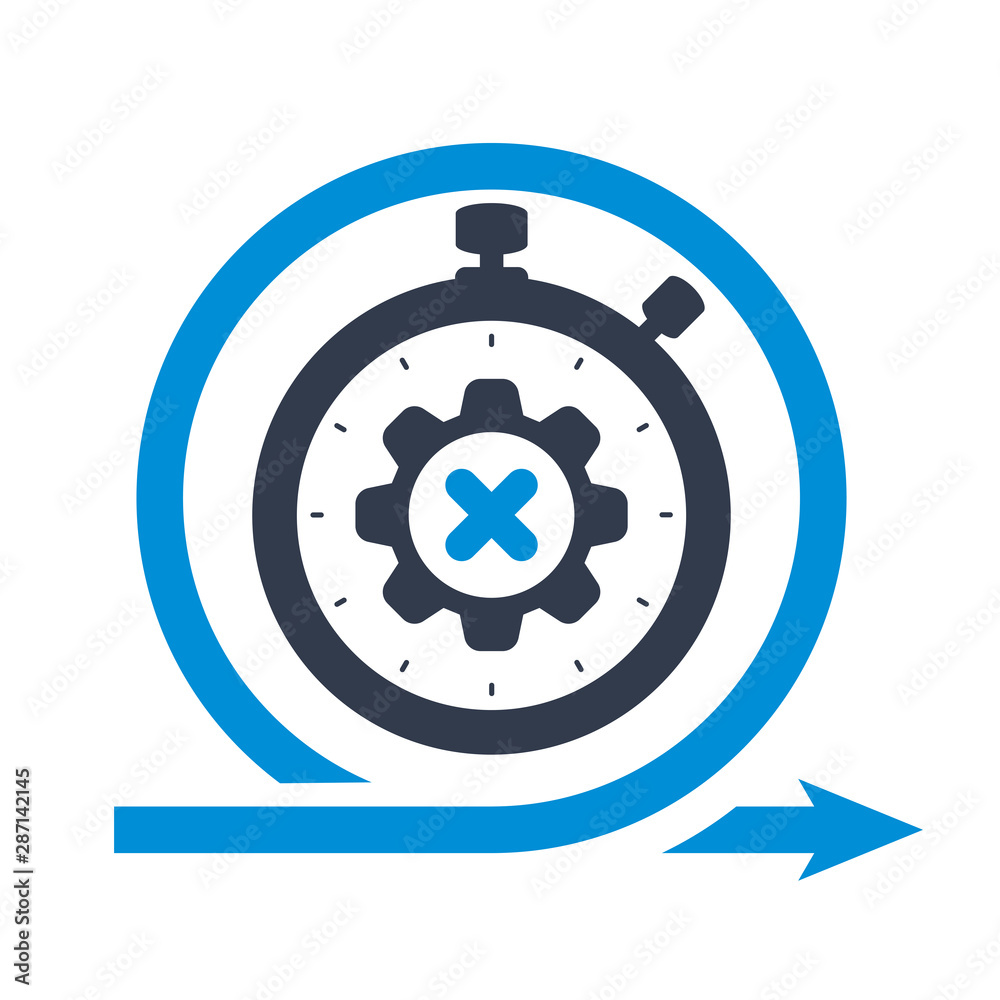 Agile development, stopwatch concept icon with cancel sign, close, delete, remove symbol Agile development, stopwatch concept icon with cancel sign, close, delete, remove symbol