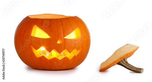 Halloween Pumpkin on white
