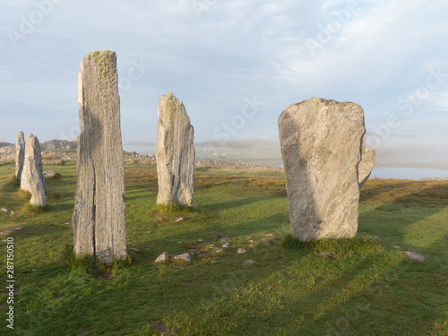 Callanish at sunrise. This is Callanish I, the most imporant stone circle of the Isle of Lewish