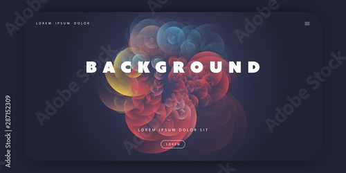 Abstract Colorful Minimal Geometric Pattern Background Template, Gradient Shapes Composition, Futuristic Poster or Landing Page Design - Vector Illustration