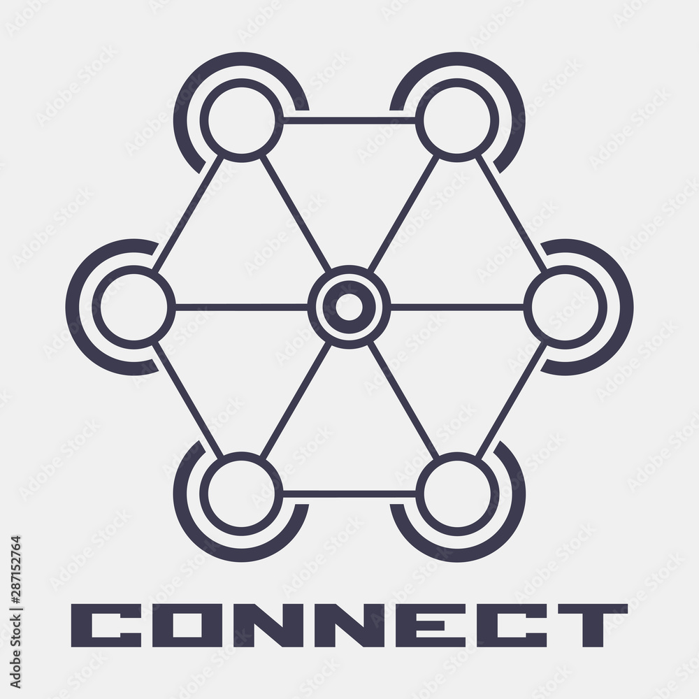 Abstract hexagonal geometric symbol. Abstract hexagonal geometric symbol.