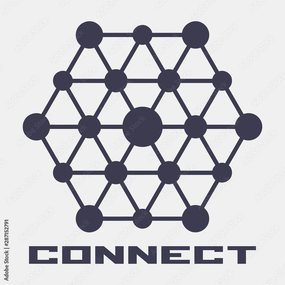 Abstract hexagonal geometric symbol. Abstract hexagonal geometric symbol.