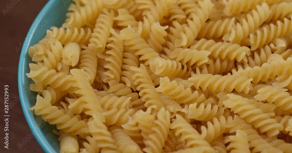 Pile of fusilli close up