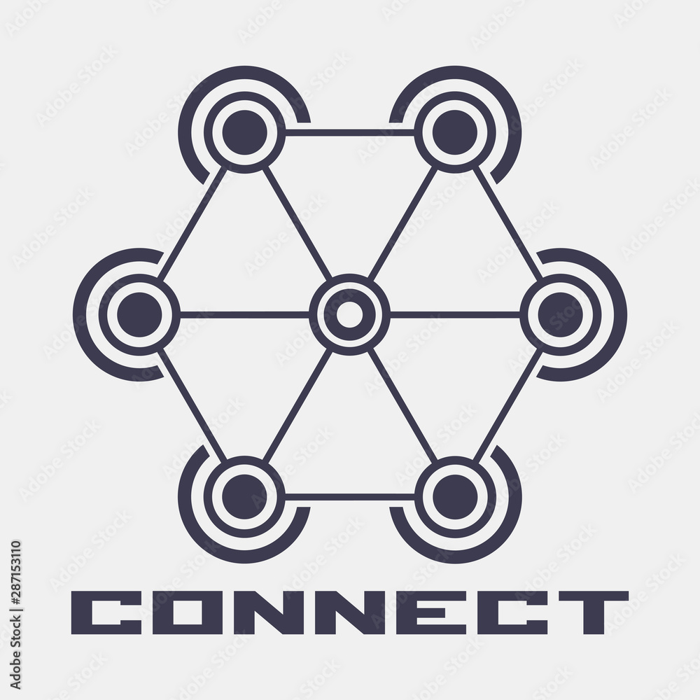 Abstract hexagonal geometric symbol. Abstract hexagonal geometric symbol.