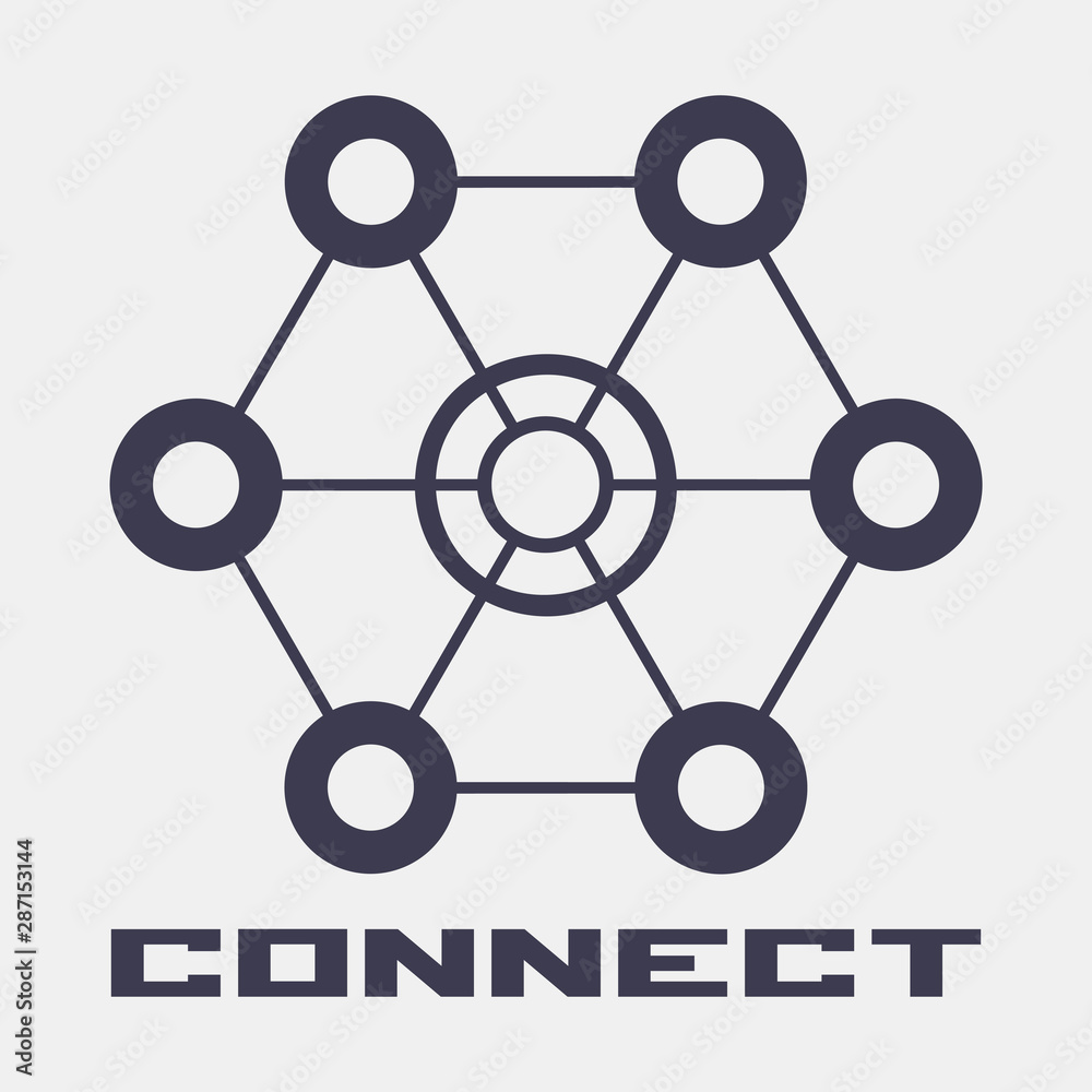 Abstract hexagonal geometric symbol. Abstract hexagonal geometric symbol.