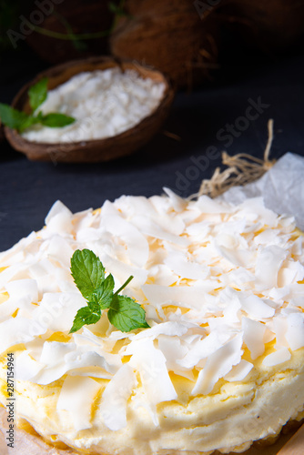 a simple quark coconut cake from the tin