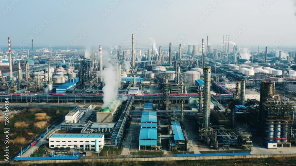 Aerial view oil refinery, refinery plant, refinery factory. Aerial view oil refinery, refinery plant, refinery factory.
