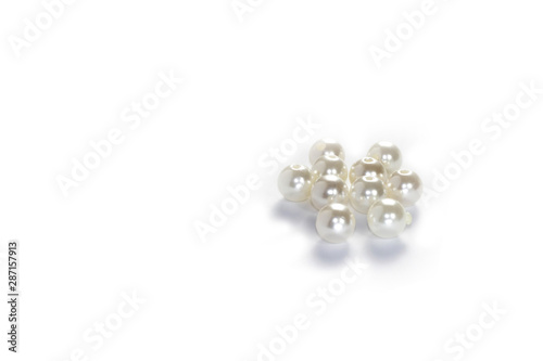 Pearls on a white background isolate