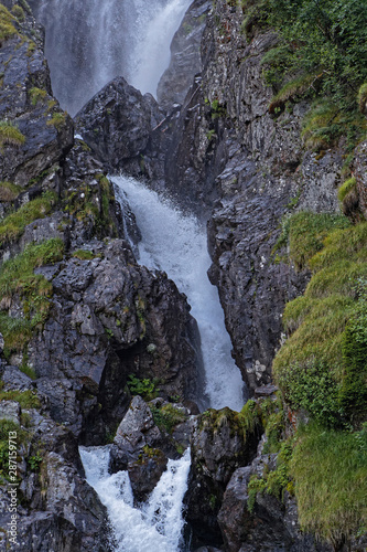 The well-known waterfall of L'Oursiere in Chamrousse massif, near grenoble