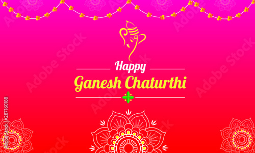 Ganesh Chaturthi Festival. This creative can be used for banner, mailer or as a background.