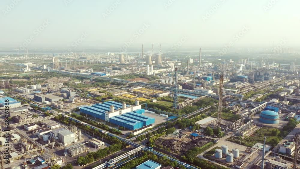 Aerial view oil refinery, refinery plant, refinery factory. Aerial view oil refinery, refinery plant, refinery factory.