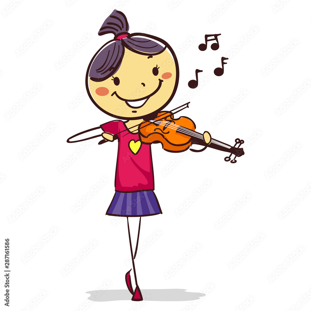 Vector Illustration of Stick Kid Figure playing a cello Vector Illustration of Stick Kid Figure playing a cello