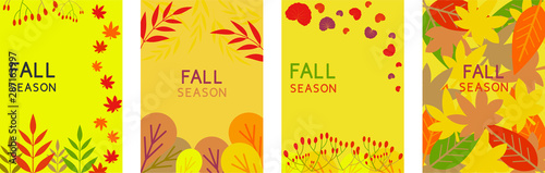 abstract background with leaves, fall season