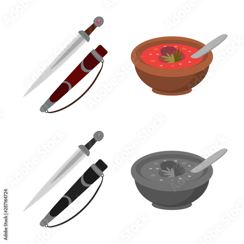 Vector illustration of culture and sightseeing symbol. Collection of culture and originality stock symbol for web.