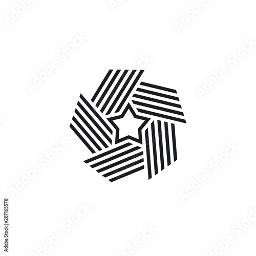 Abstract star logo for your design, vector illustration