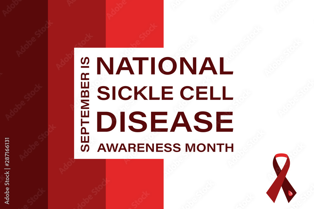 National Sickle Cell Disease Awareness Month in September. Background, poster, card, banner design. National Sickle Cell Disease Awareness Month in September. Background, poster, card, banner design.