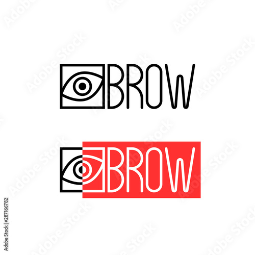 two thin line eyebrow logo