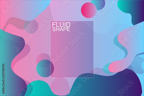 Forme fluide mauve bleu