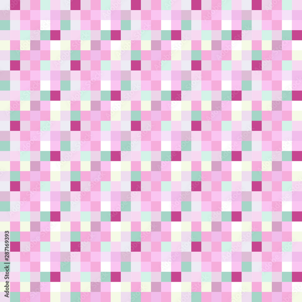 Seamless multicolored small squares pattern.