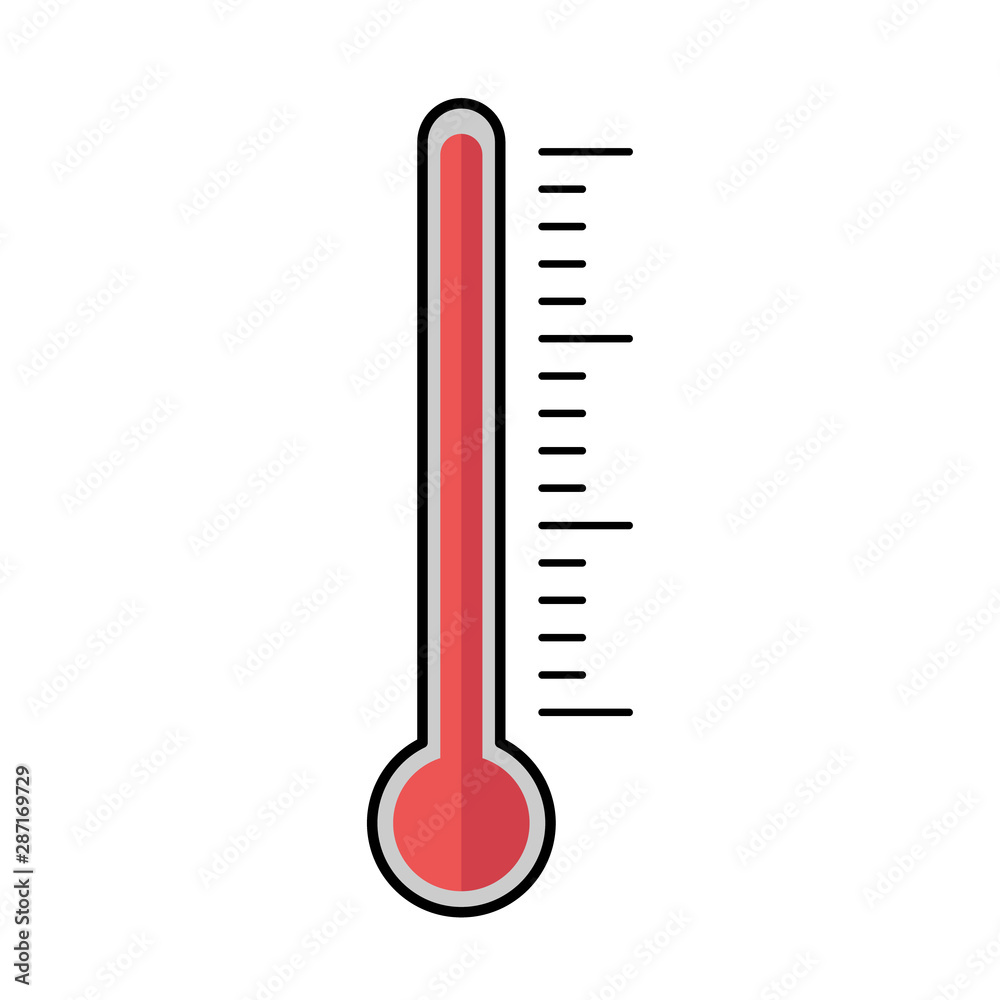 Thermometer icon. Goal flat vector illustration on isolated background Thermometer icon. Goal flat vector illustration on isolated background