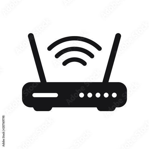 Router related signal icon isolated, wifi router