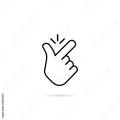 thin line snap finger like easy logo