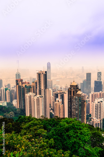 Hong Kong Skyline from above the buildings